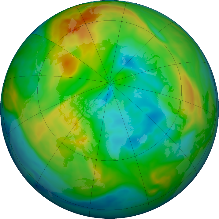 Arctic ozone map for 20 December 2021